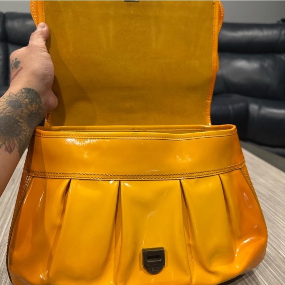 Fendi B. Bag Borsa Orange Women's Bag GUC Authentic - Picture 12 of 16
